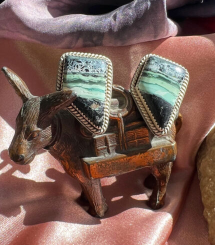 Nevada cufflinks, Nevada turquoise cufflinks, turquoise cufflinks, song dog silver, made in nevada