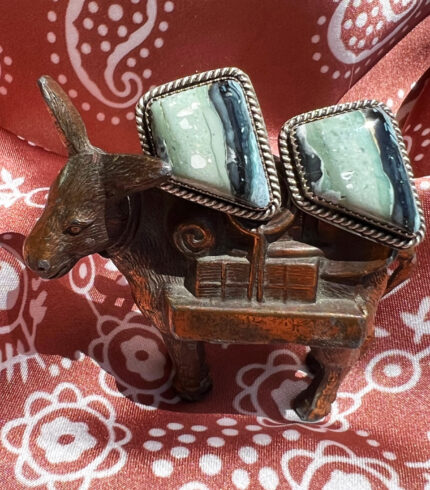 song dog silver, nevada cufflinks, mystic sage cufflinks, song dog silver, turquoise cufflinks