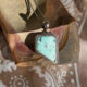nevada turquoise necklace, song dog silver, nevada-shaped turquoise