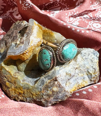 custom cufflinks, turquoise cufflinks, song dog silver, nevada turquoise