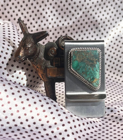 broken arrow, broken arrow turquoise, song dog silver, nevada turquoise money clip