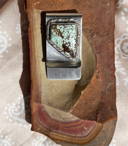 easter blue turquoise, easter blue money clip, nevada money clip, song dog silver
