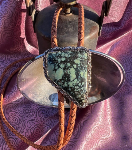 song dog silver, made in nevada, nevada bolo tie, bolo tie nevada, turquoise bolo tie, song dog silver