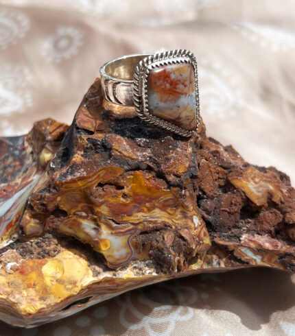 gemfield chalcedony, gemfield chalcedony ring, chalcedony ring, gemfield nv, song dog silver