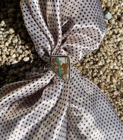 song dog silver, made in nevada, nevada turquoise, scarf slide, nevada scarf slide