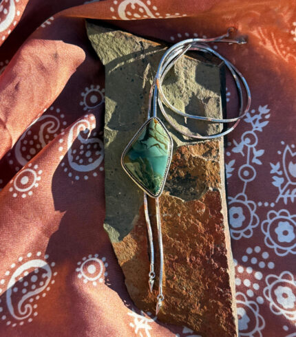 nevada bolo, sterling silver bolo, song dog silver, made in Nevada