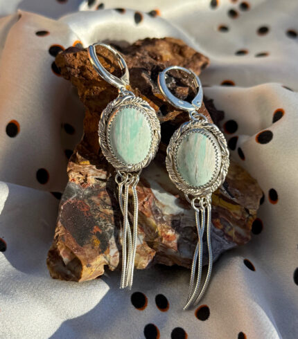 nevada turquoise earrings, song dog silver, made in nevada, nevada turquoise, mystic sage nv