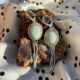 nevada turquoise earrings, song dog silver, made in nevada, nevada turquoise, mystic sage nv