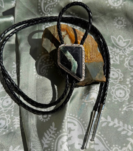 nevada mystic sage, song dog silver, nevada bolo tie, bolo tie