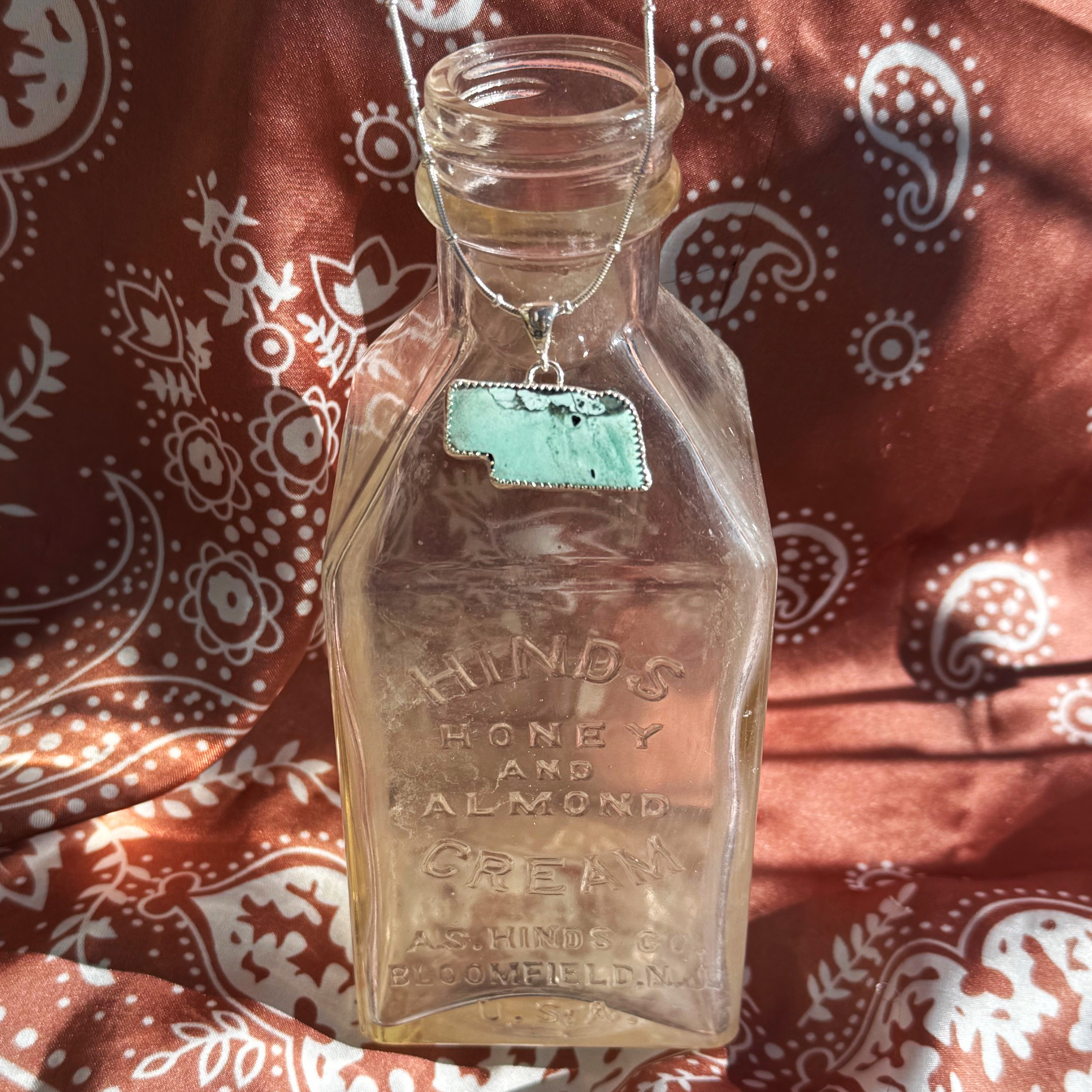 nebraska pendant, song dog silver, custom pendant, mystic sage