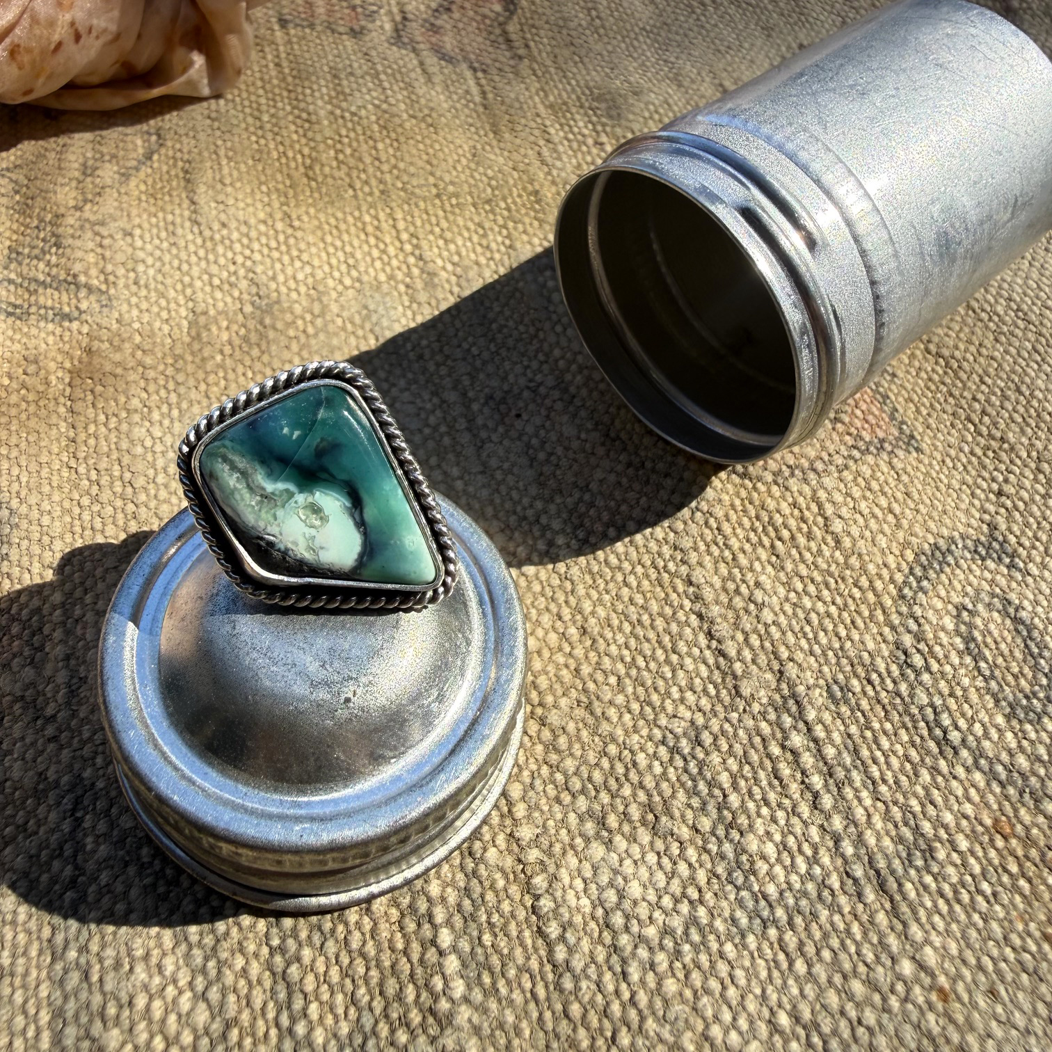 Nevada turquoise hat pin, song dog silver, sydney martinez, made in Nevada